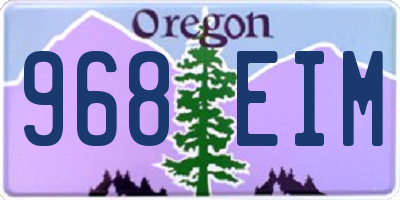 OR license plate 968EIM