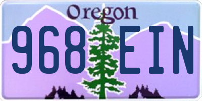 OR license plate 968EIN