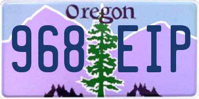 OR license plate 968EIP