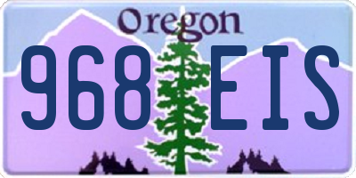 OR license plate 968EIS