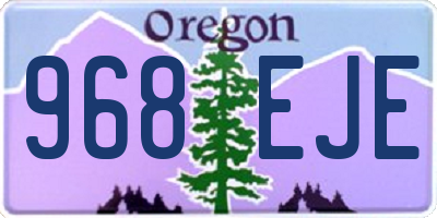 OR license plate 968EJE