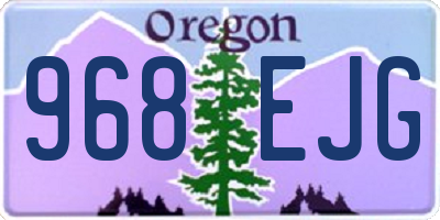 OR license plate 968EJG