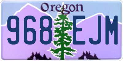 OR license plate 968EJM