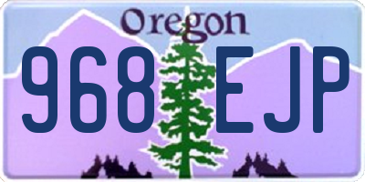 OR license plate 968EJP