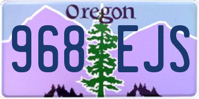 OR license plate 968EJS