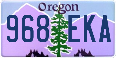 OR license plate 968EKA