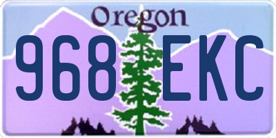OR license plate 968EKC