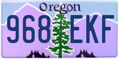 OR license plate 968EKF