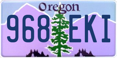 OR license plate 968EKI