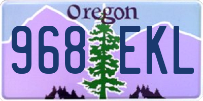 OR license plate 968EKL