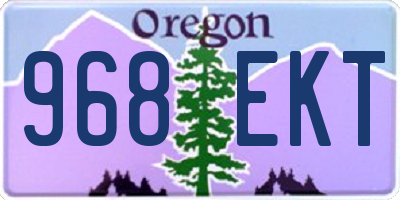 OR license plate 968EKT