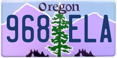 OR license plate 968ELA