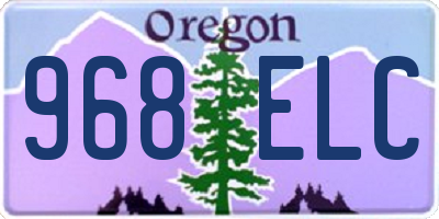 OR license plate 968ELC