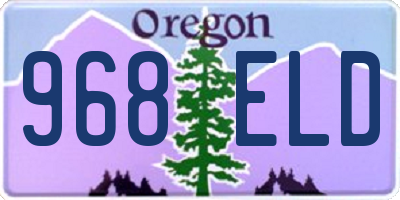 OR license plate 968ELD