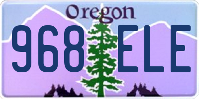 OR license plate 968ELE