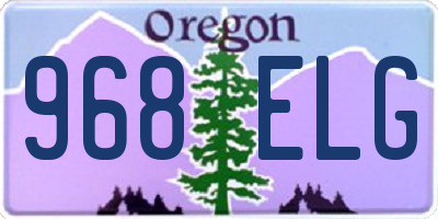 OR license plate 968ELG