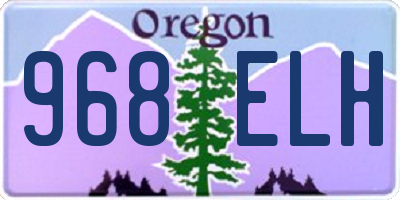 OR license plate 968ELH