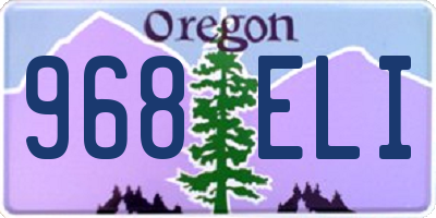 OR license plate 968ELI