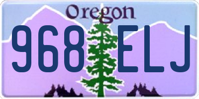 OR license plate 968ELJ