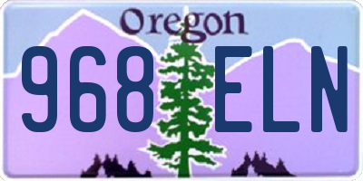 OR license plate 968ELN