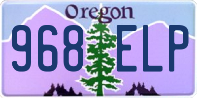 OR license plate 968ELP
