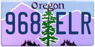 OR license plate 968ELR