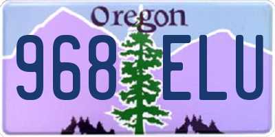 OR license plate 968ELU