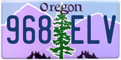 OR license plate 968ELV