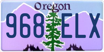 OR license plate 968ELX