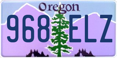 OR license plate 968ELZ