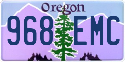 OR license plate 968EMC