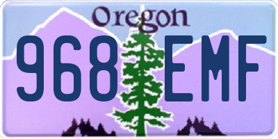 OR license plate 968EMF