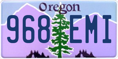 OR license plate 968EMI