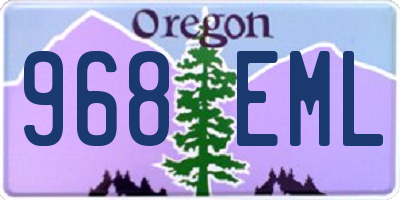 OR license plate 968EML