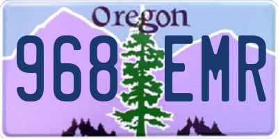 OR license plate 968EMR