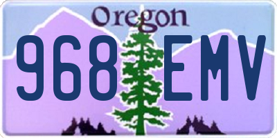 OR license plate 968EMV