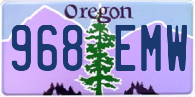 OR license plate 968EMW