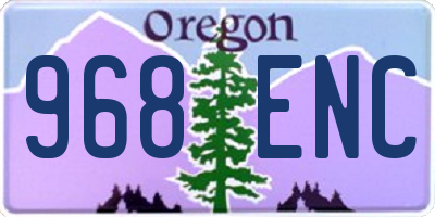 OR license plate 968ENC