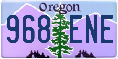 OR license plate 968ENE
