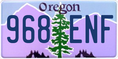 OR license plate 968ENF