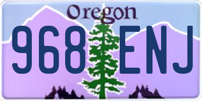 OR license plate 968ENJ