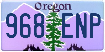 OR license plate 968ENP