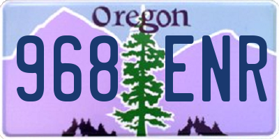 OR license plate 968ENR