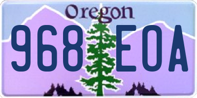 OR license plate 968EOA