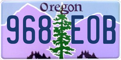 OR license plate 968EOB