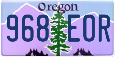 OR license plate 968EOR