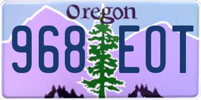 OR license plate 968EOT