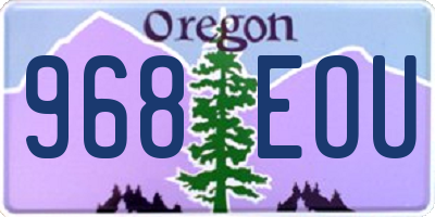 OR license plate 968EOU