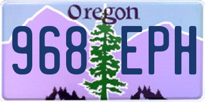 OR license plate 968EPH