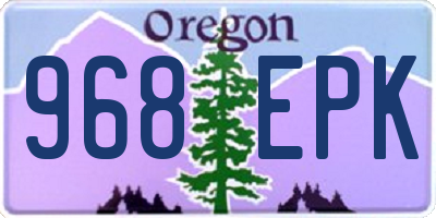 OR license plate 968EPK